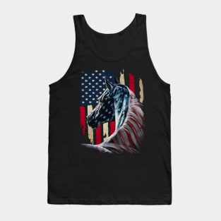 Horse American Flag Tank Top